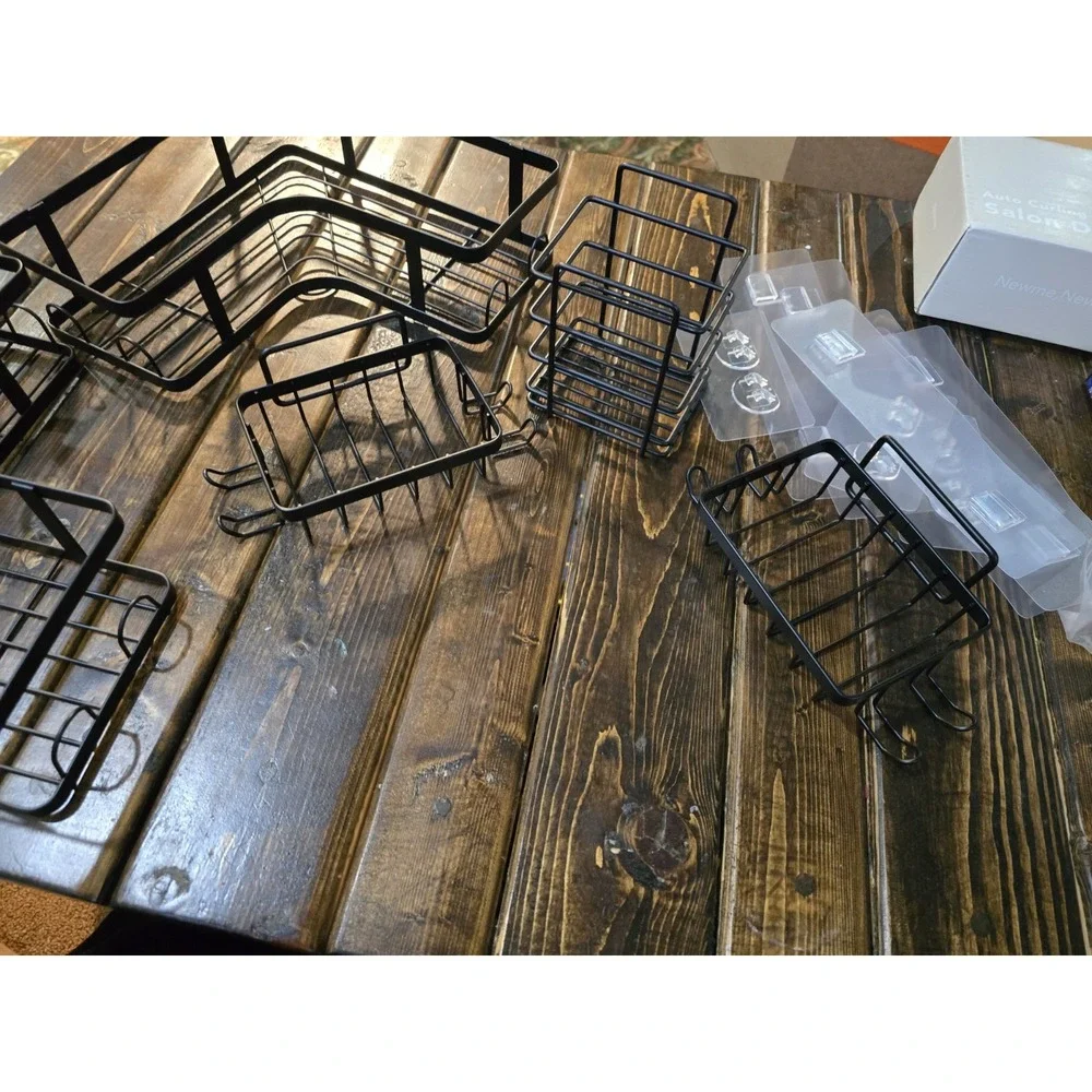 Shower Caddy, 6 Pack Adhesive Bathroom Shelves 3 Corner shells 3 Smaller Shelf